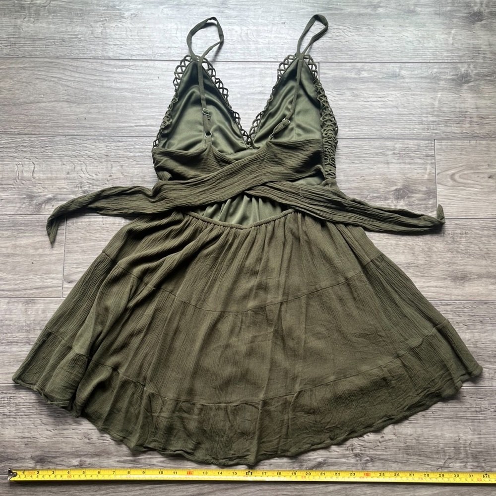 Sun Dress Womens Size M Olive Green - Picture 7 of 8